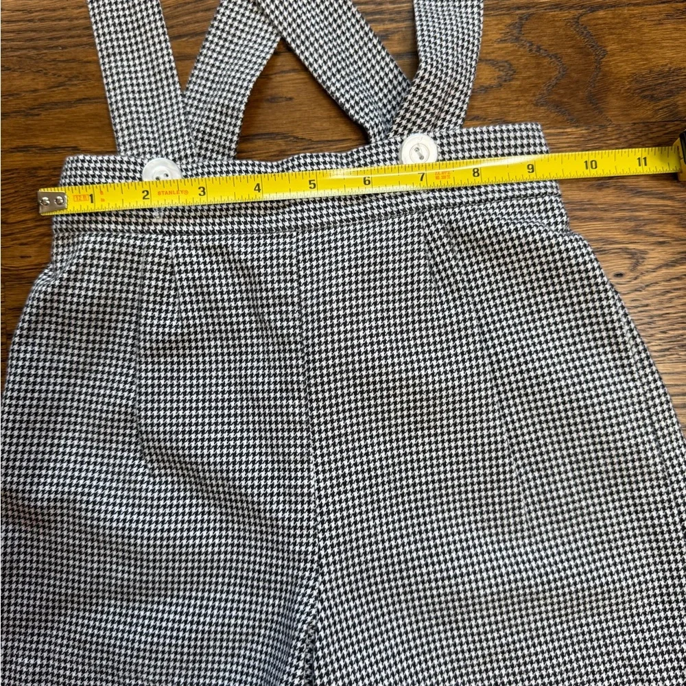 Piqué New Orleans Boys Black and White Houndstooth Checkered Pinafore Size 3